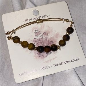 NWT Healing Beads Bracelet Tiger Eye